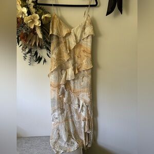 Tiered ruffle dress, size L